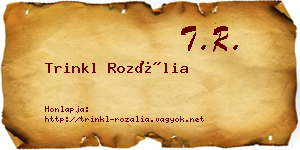 Trinkl Rozália névjegykártya